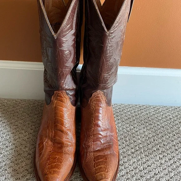 Lucchese men's size justified ostrich leg